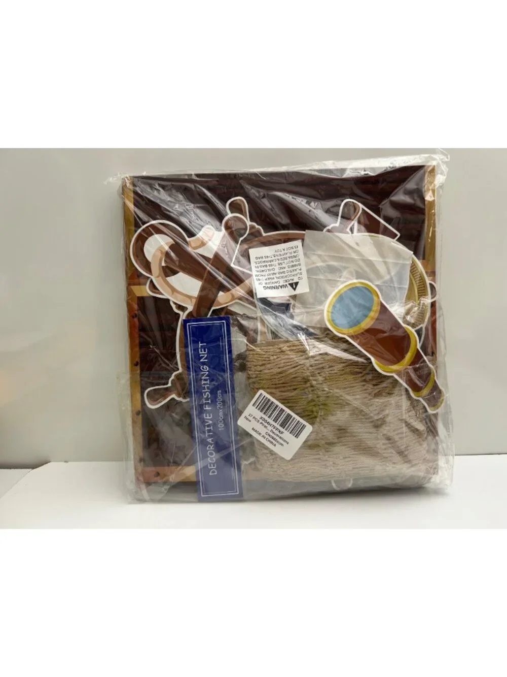 17-Piece Pirate-Themed Party Decorations Set With Decorative Fishing Net New NIB